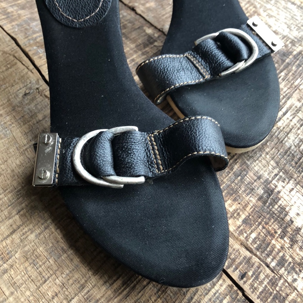 Nine West Leather Buckle Heels